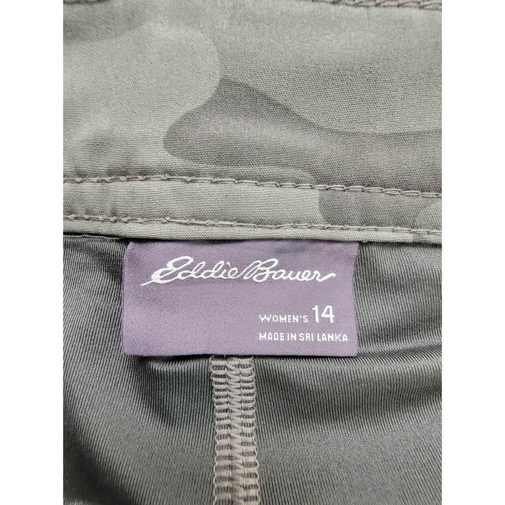 Eddie Bauer NEW Women 14 Green Camo Adventurer 2.0 Active Gorpcore Hiking Skort - Picture 5 of 13